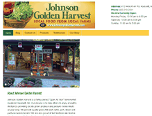 Tablet Screenshot of johnsonsgoldenharvest.com